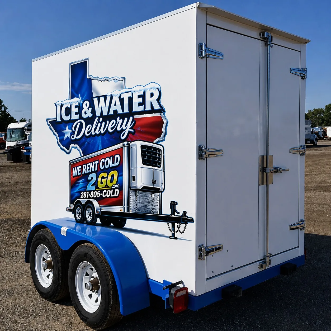 3x8 compact refrigerated trailer Houston